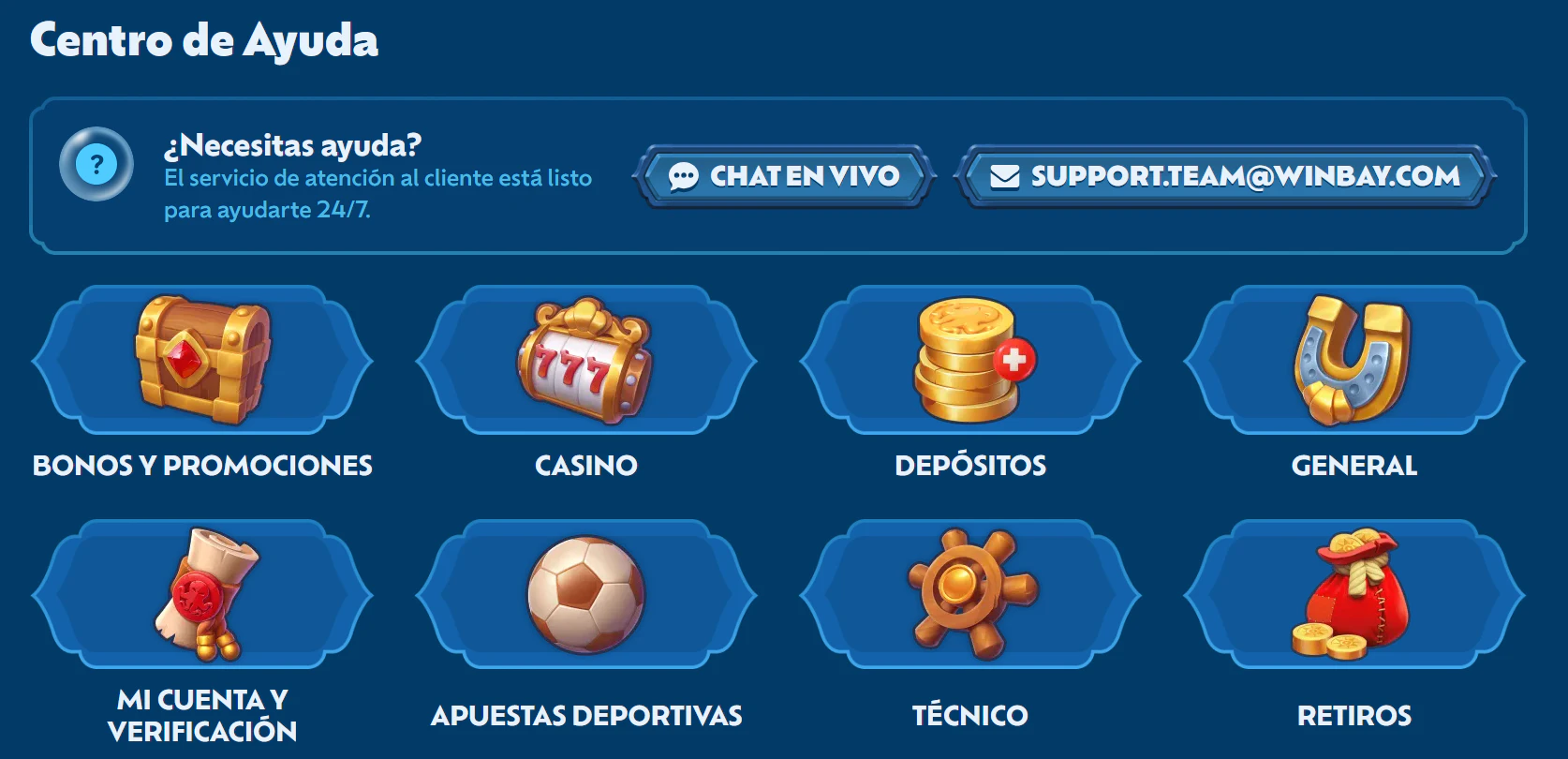 Atención al cliente de Winbay
